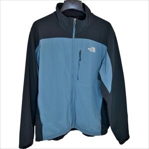 North Face Bionic Jacket Men XL Black Blue Soft Shell Wind Resistant Water Repel